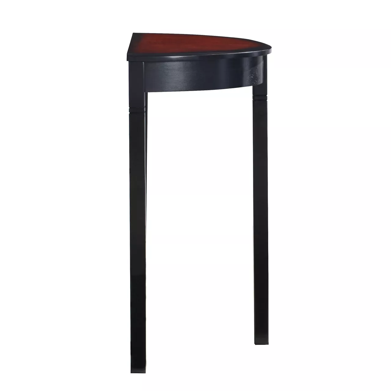 Shirley Black Cherry Transitional Wood Demi Lune Console Table - Image 5