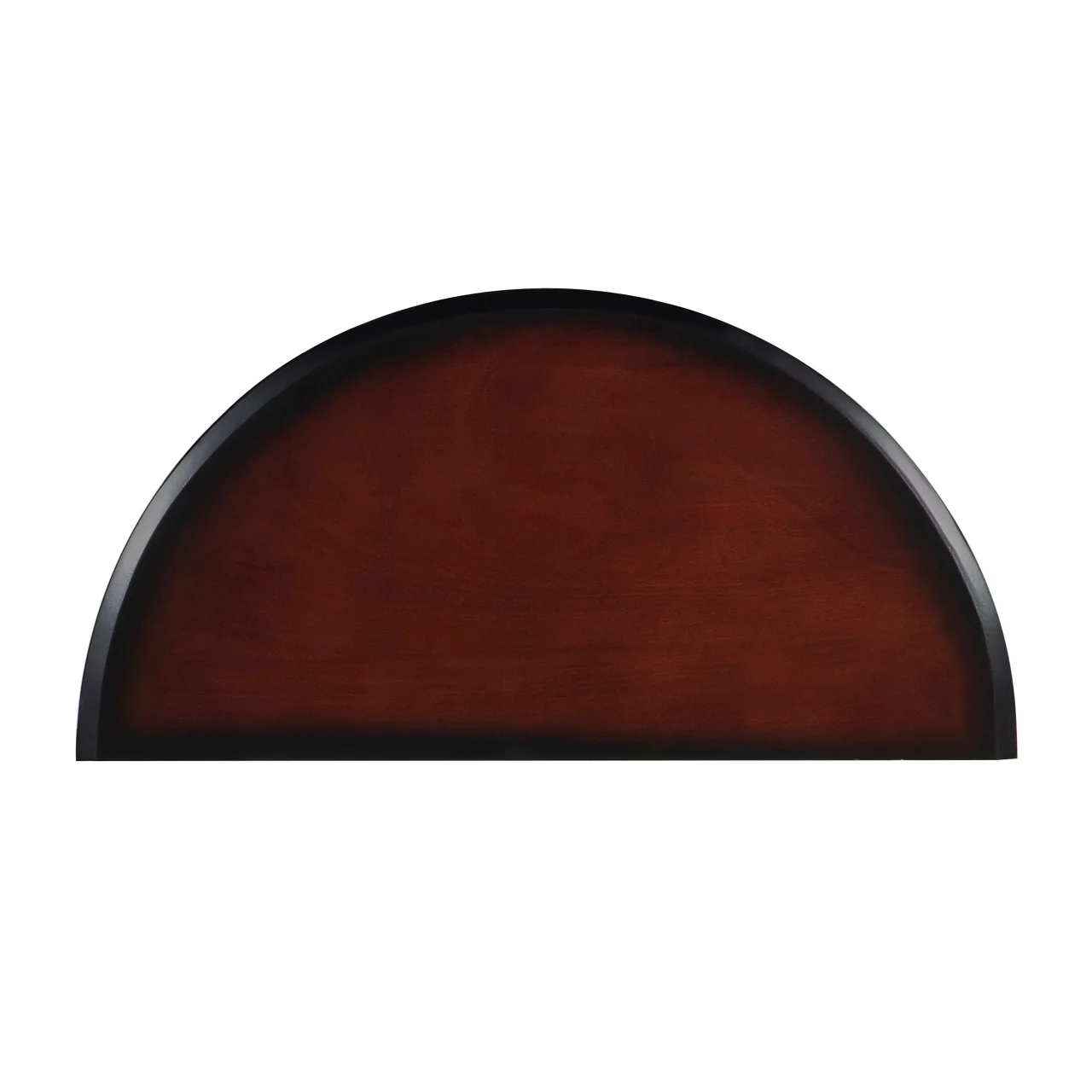 Shirley Black Cherry Transitional Wood Demi Lune Console Table - Image 7