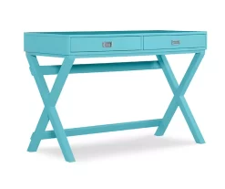 Cami Blue X-Base Campaign Style Writing Desk
