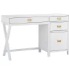 Kari White 4-Drawer Office Desk