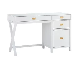 Kari White 4-Drawer Office Desk
