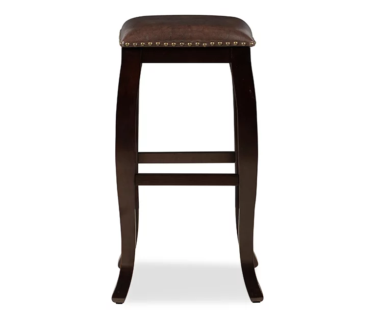 Dallas Brown Cushioned Square Top Bar Stool - Image 3