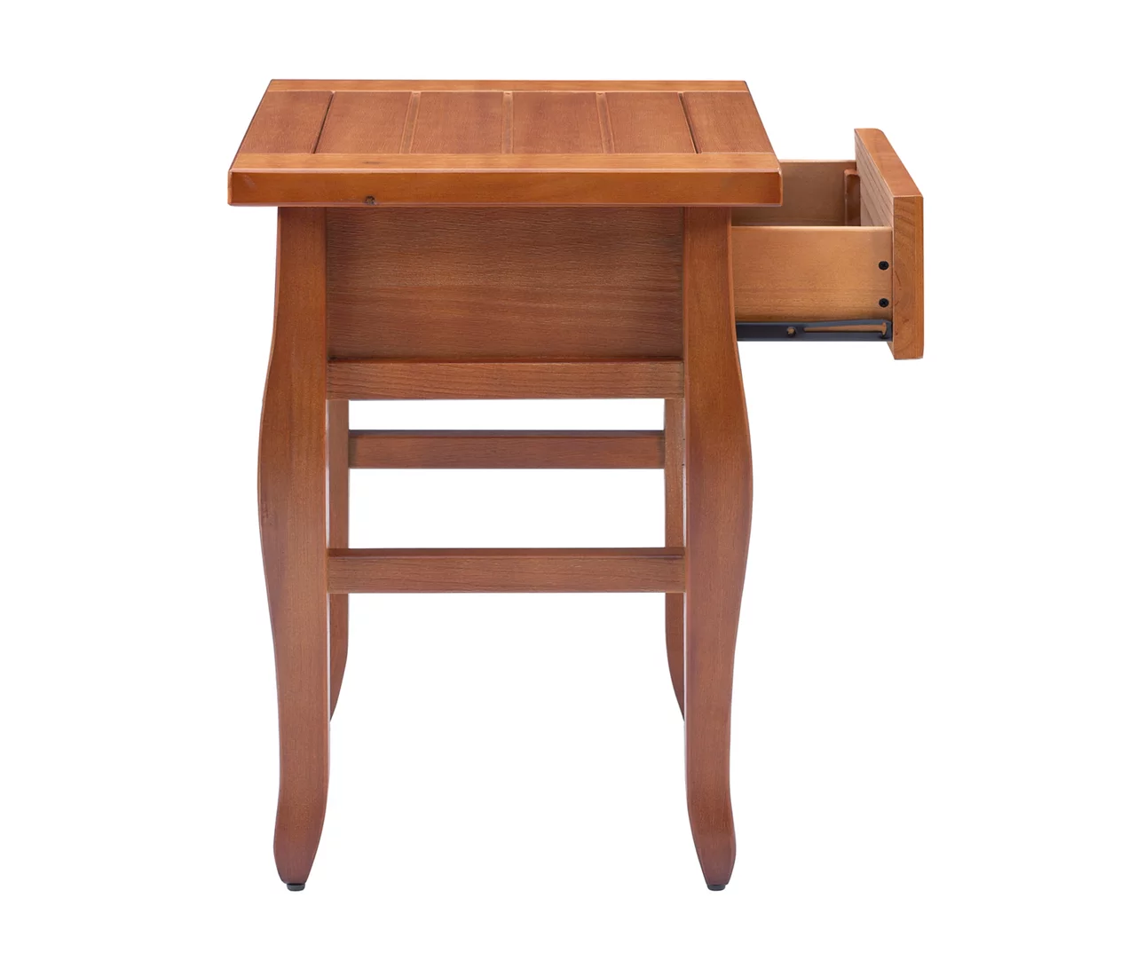 Denver Antique Pine 1-Drawer Curved Leg End Table - Image 8