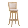 Graham Light Gray Padded Swivel Bar Stool