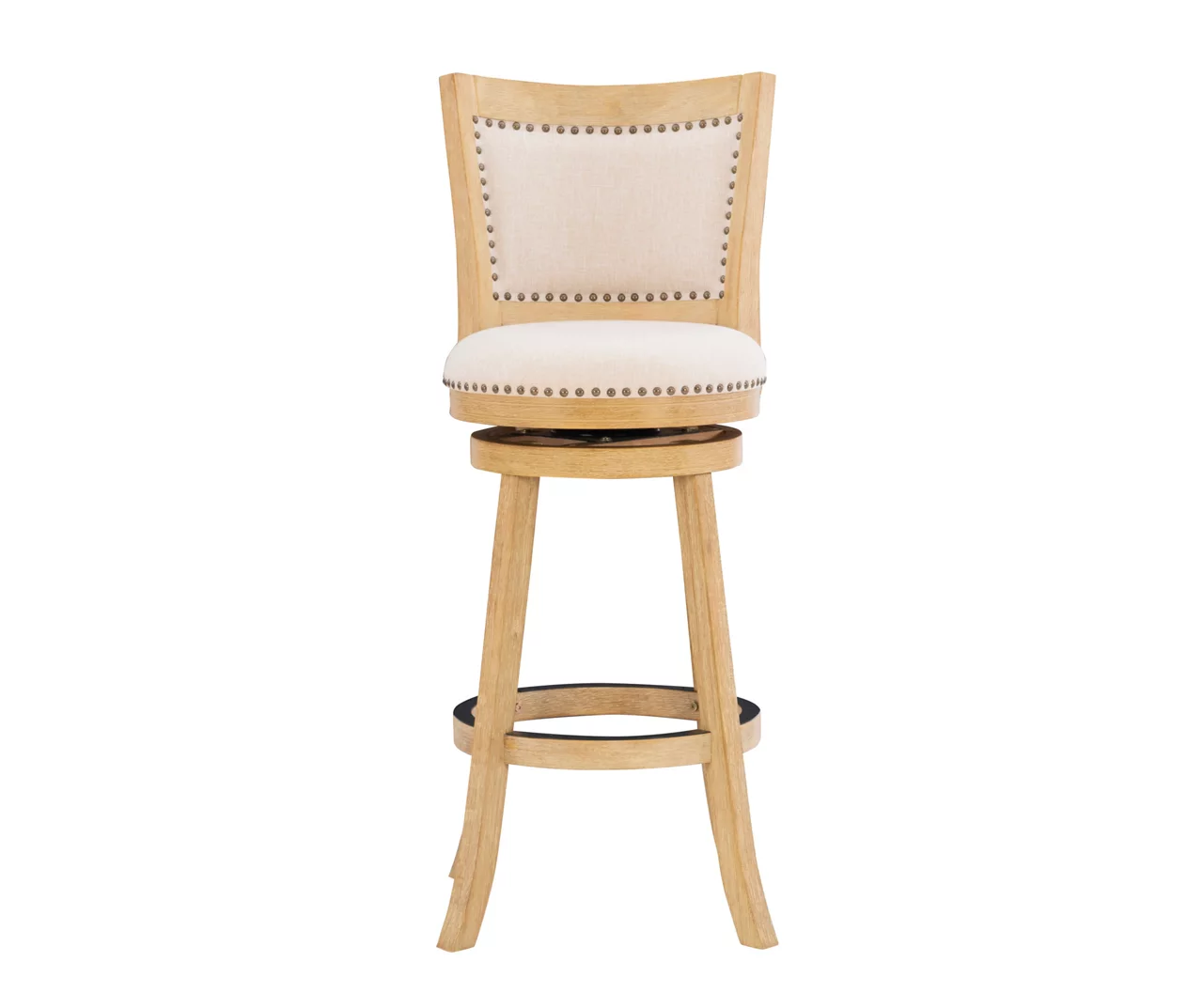 Graham Light Gray Padded Swivel Bar Stool - Image 2
