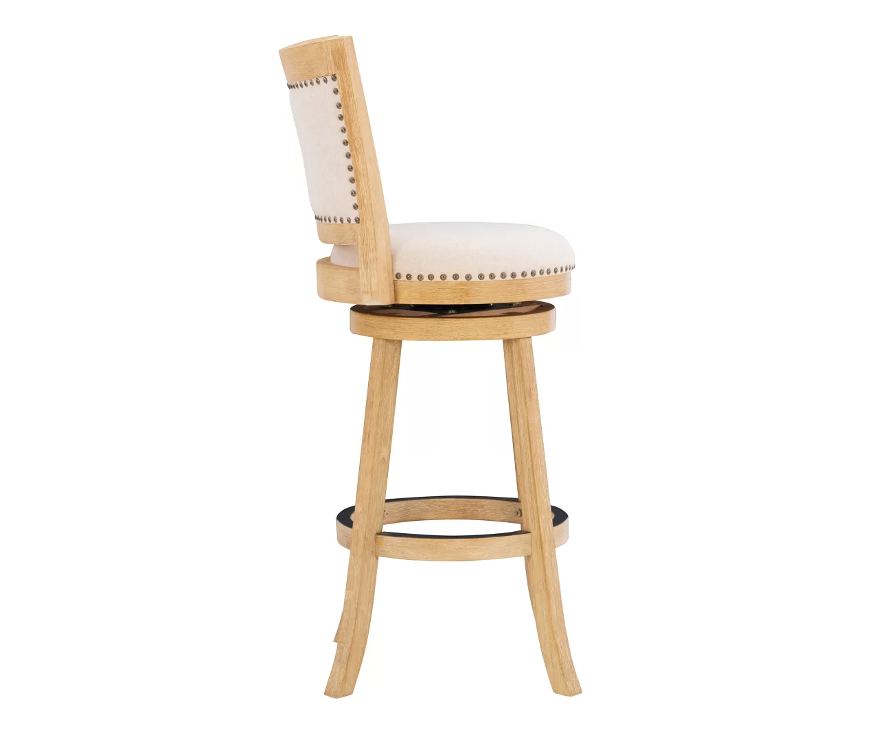 Graham Light Gray Padded Swivel Bar Stool - Image 3
