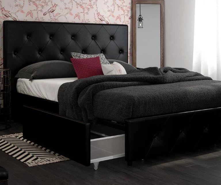DHP Dana Faux Leather Upholstered Bed With Storage - Image 8