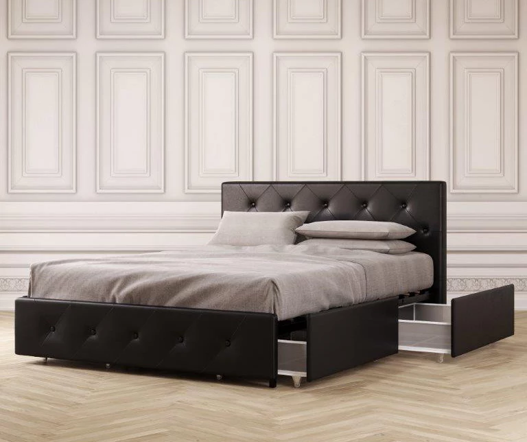 DHP Dana Faux Leather Upholstered Bed With Storage - Image 9