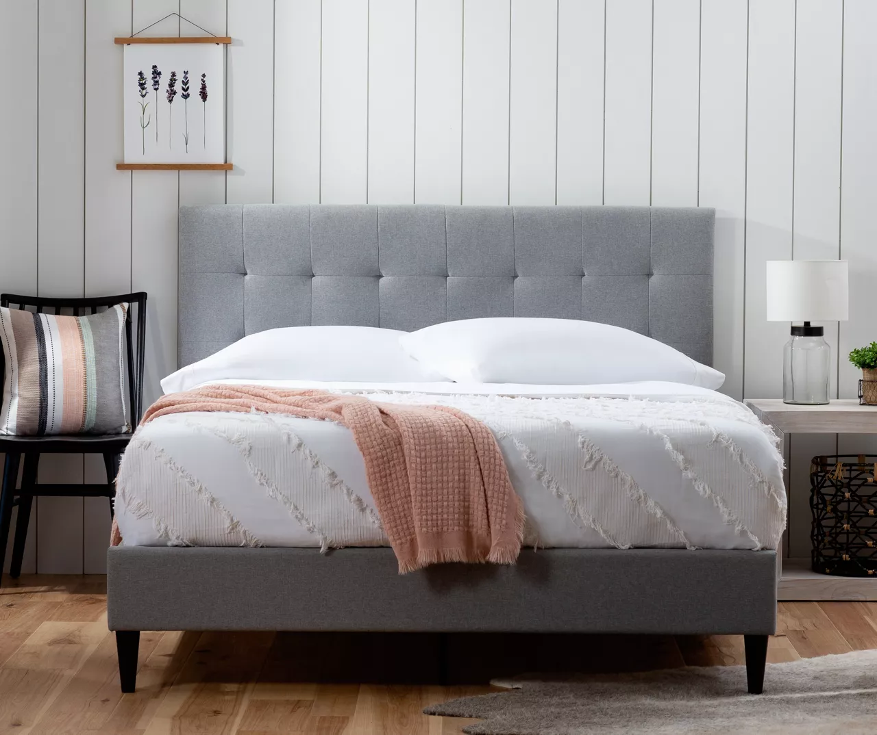 Brookside Cara Square Tufted Platform Bed