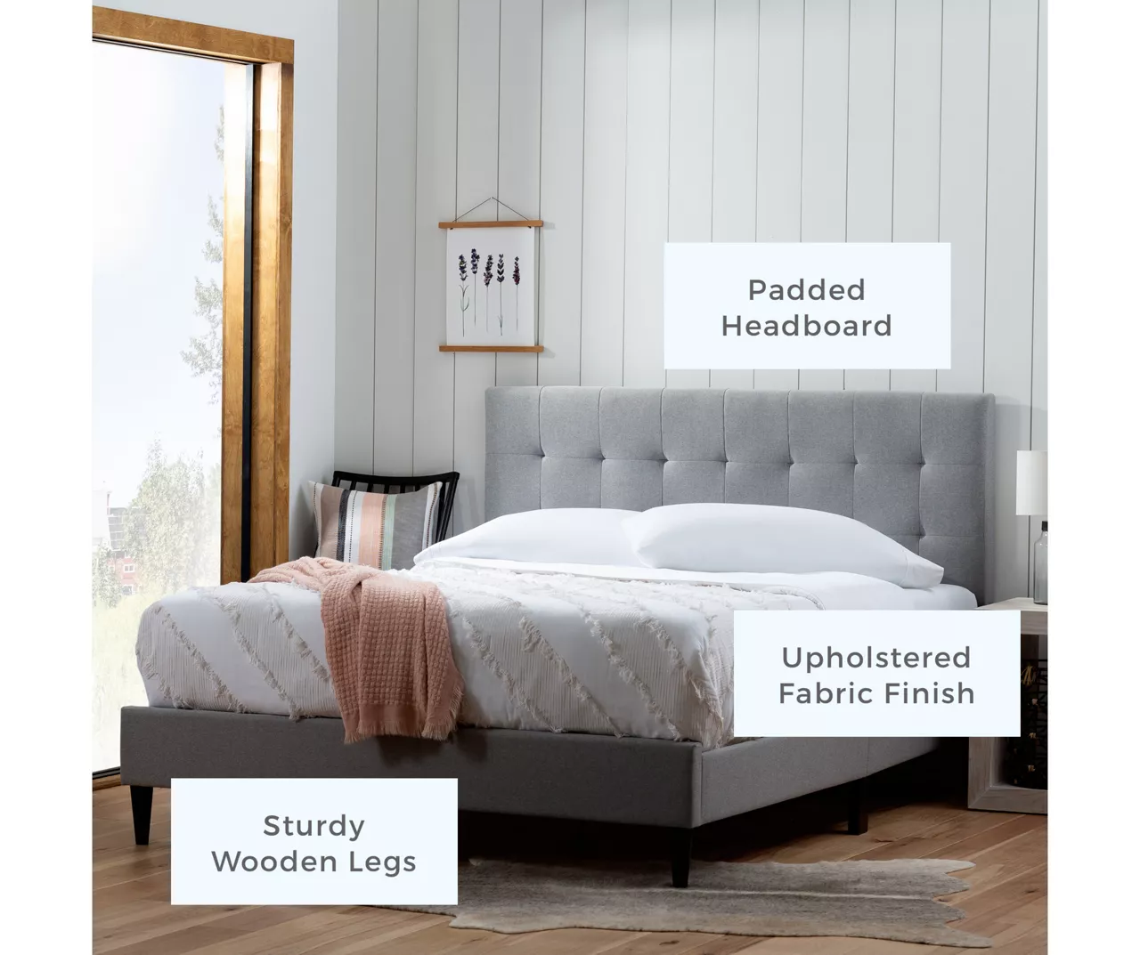 Brookside Cara Square Tufted Platform Bed - Image 6