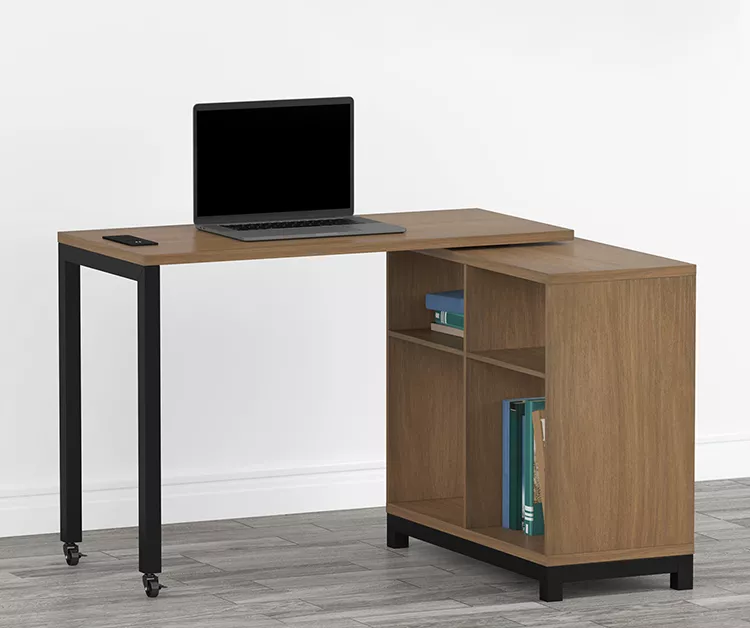 Seven Hills Acorn Metal & Melamine 4-Cube Pivot Desk With USB Charging - Image 2