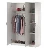 Ivory Oak 3-Door Storage Wardrobe