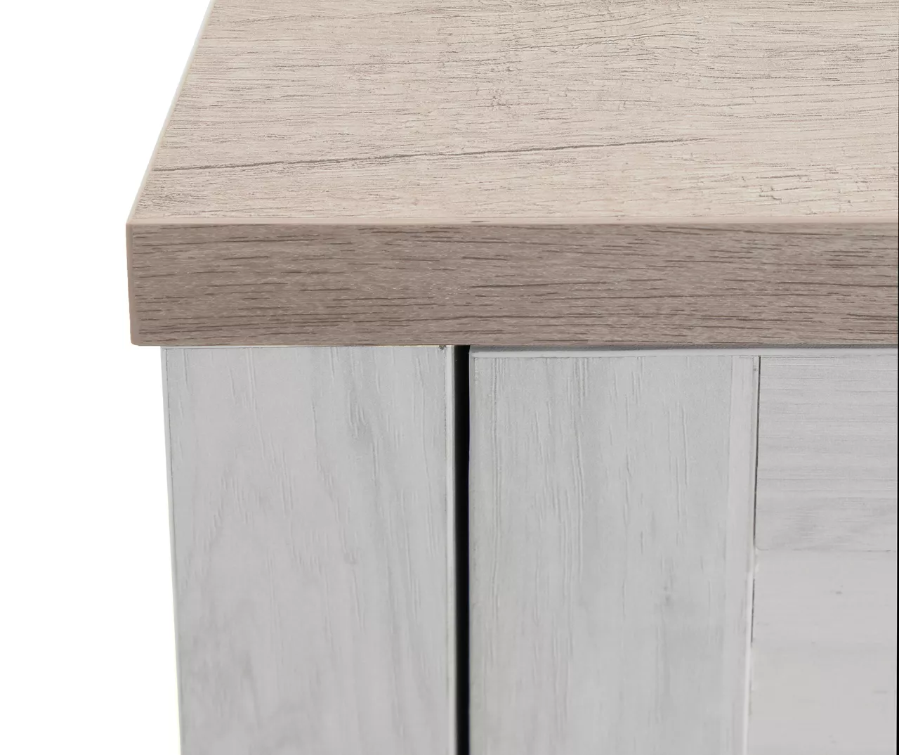 54" 2-Tone Shutter Door Electric Fireplace Console - Image 5