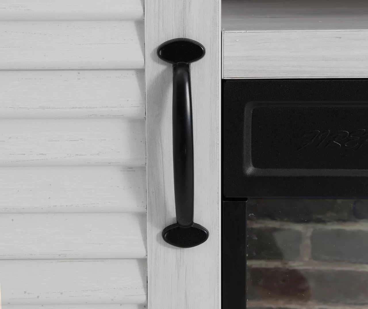 54" 2-Tone Shutter Door Electric Fireplace Console - Image 6