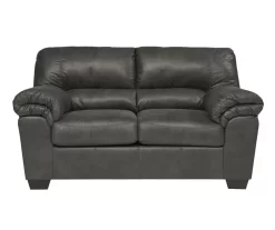 Bladen Slate Faux Leather Loveseat