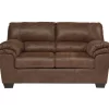 Bladen Coffee Faux Leather Loveseat