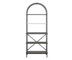 Vivinne Gray 5-Shelf Bookcase