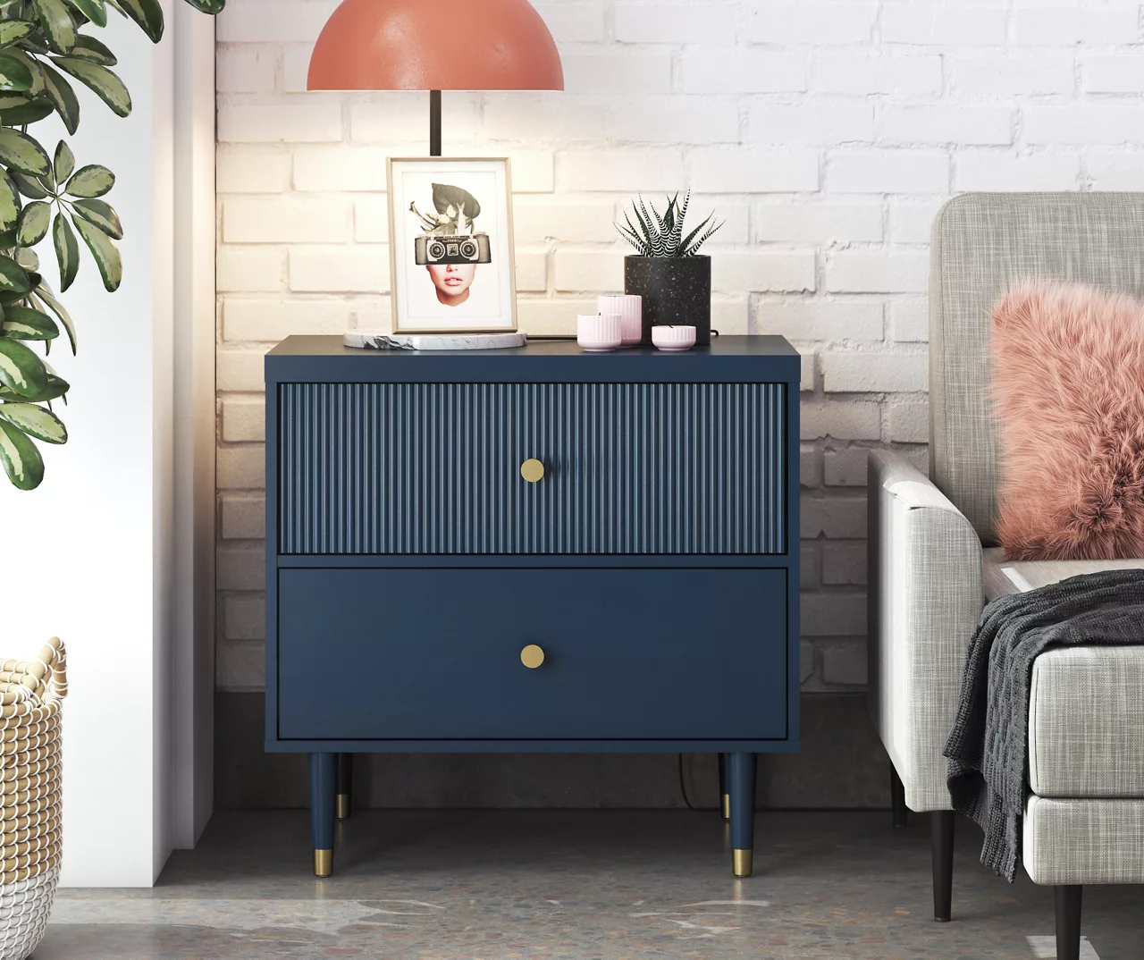 Elizabeth Navy Nightstand - Image 3