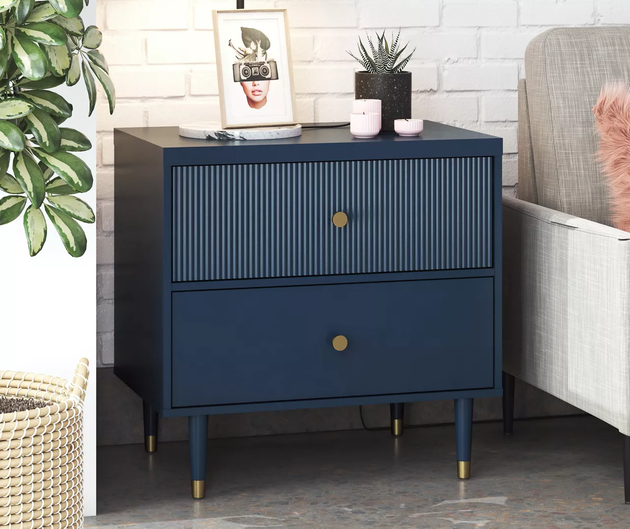 Elizabeth Navy Nightstand - Image 6