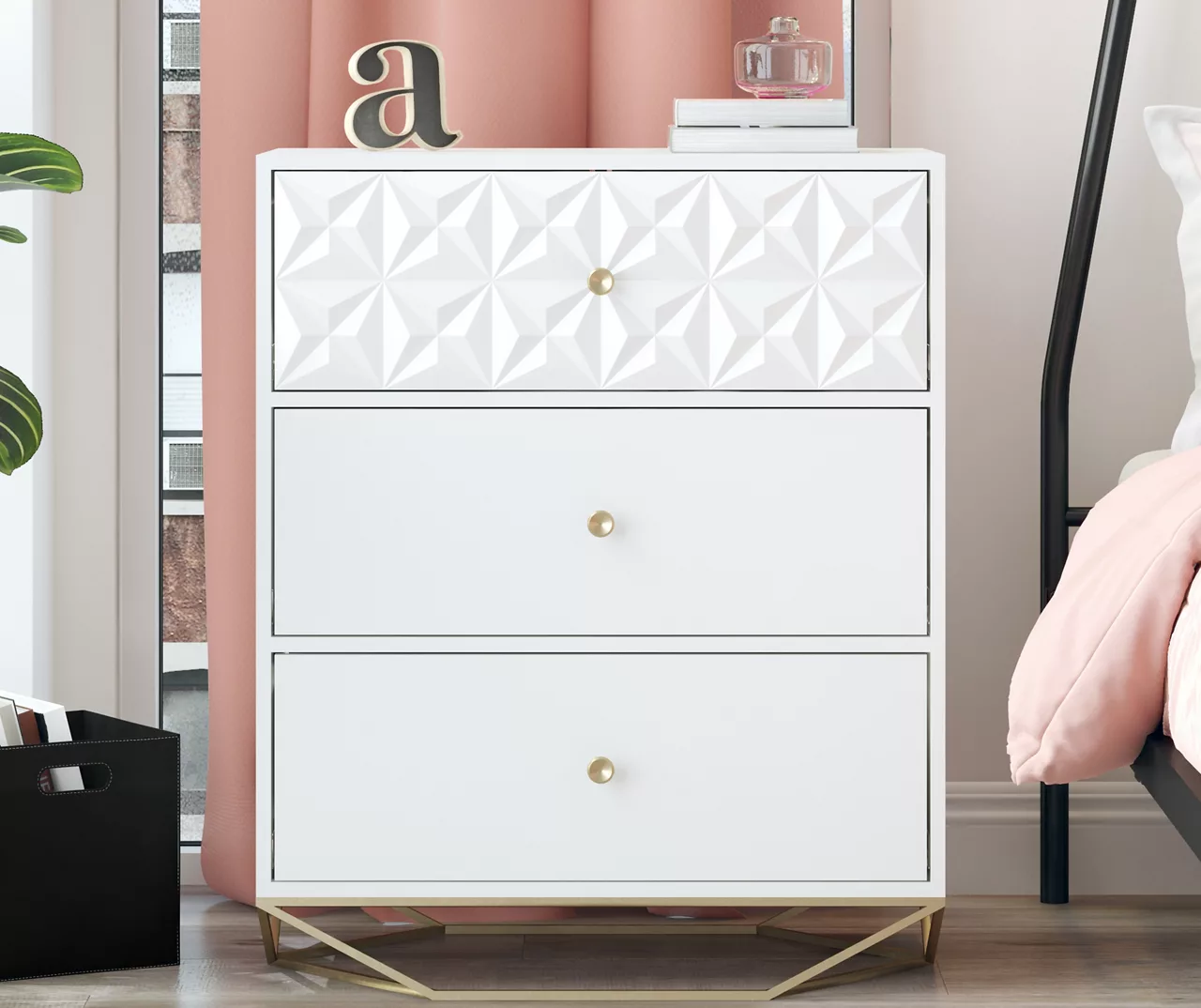 Blair White 3-Drawer Dresser