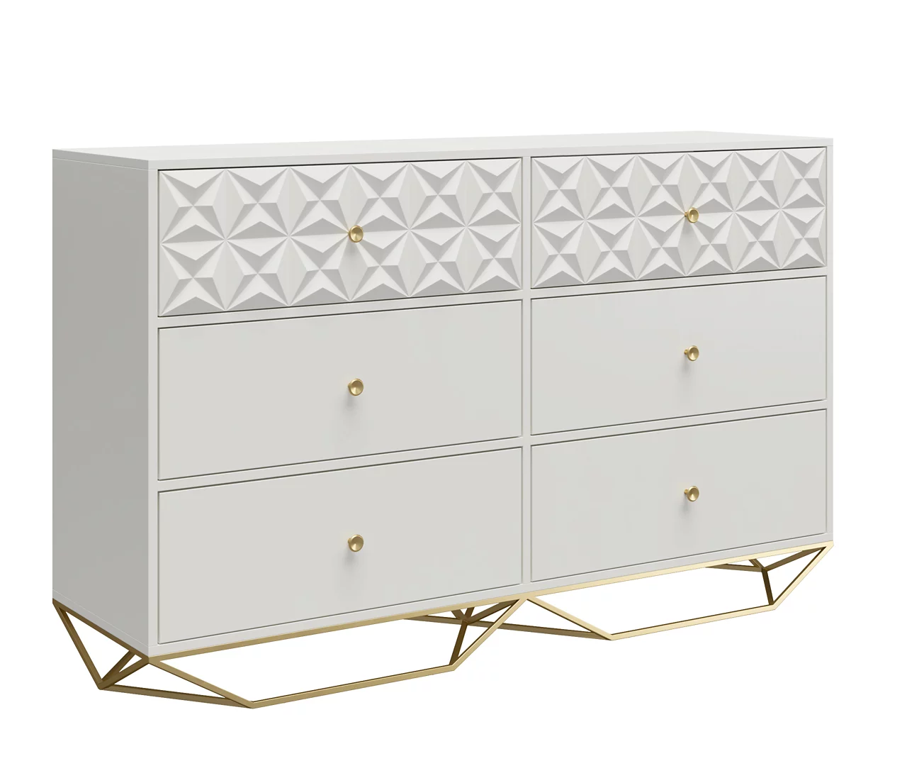 Blair White 6-Drawer Dresser - Image 5