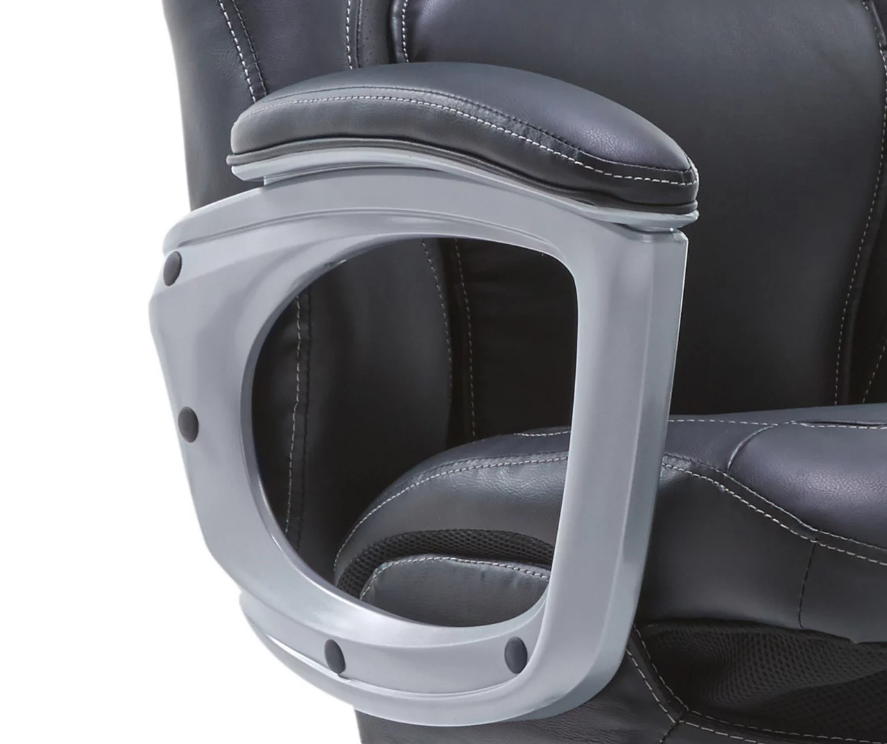 Delvin Black Bonded Leather Office Chair - Image 7