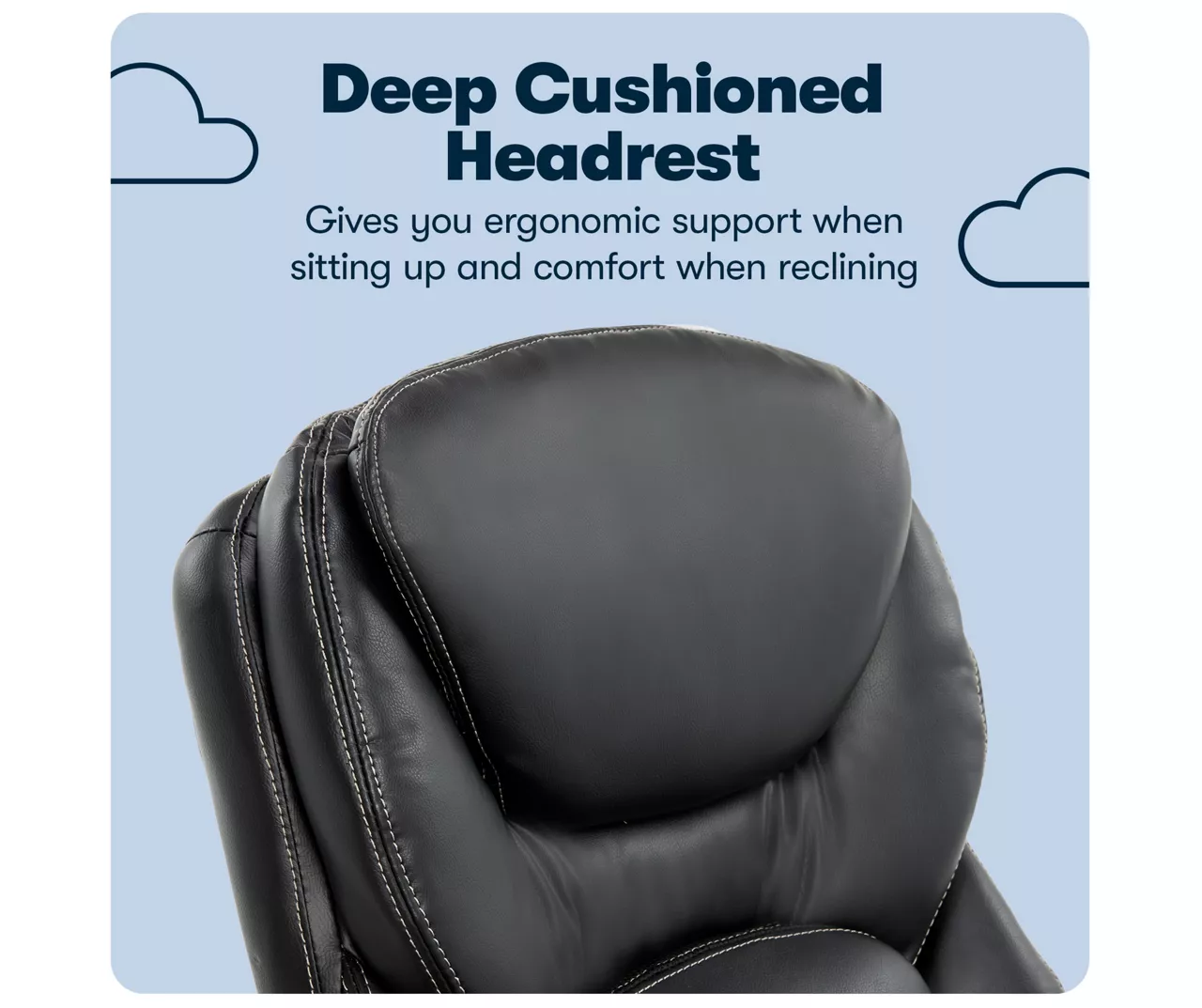 Claremont Black Bonded Leather Office Chair - Image 9