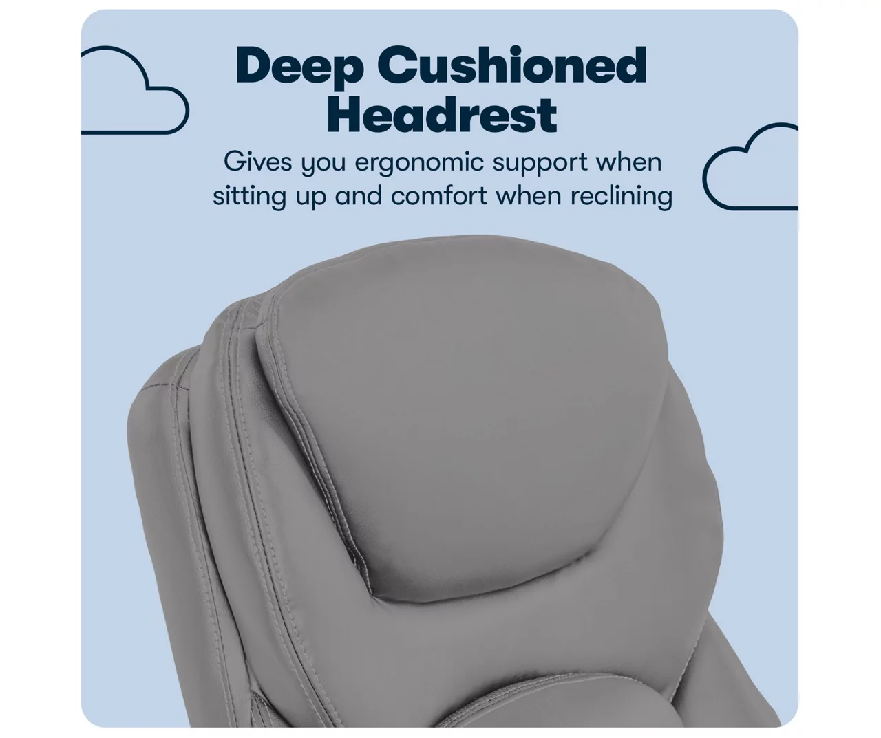 Claremont Gray Bonded Leather Office Chair - Image 9