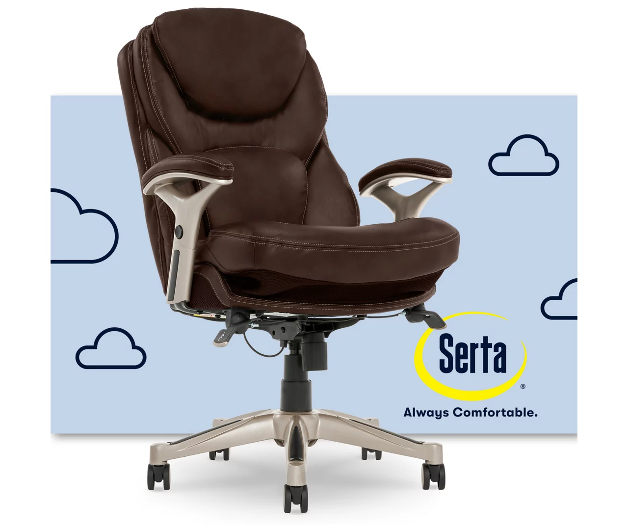 Claremont Chestnut Brown Bonded Leather Office Chair - Image 13