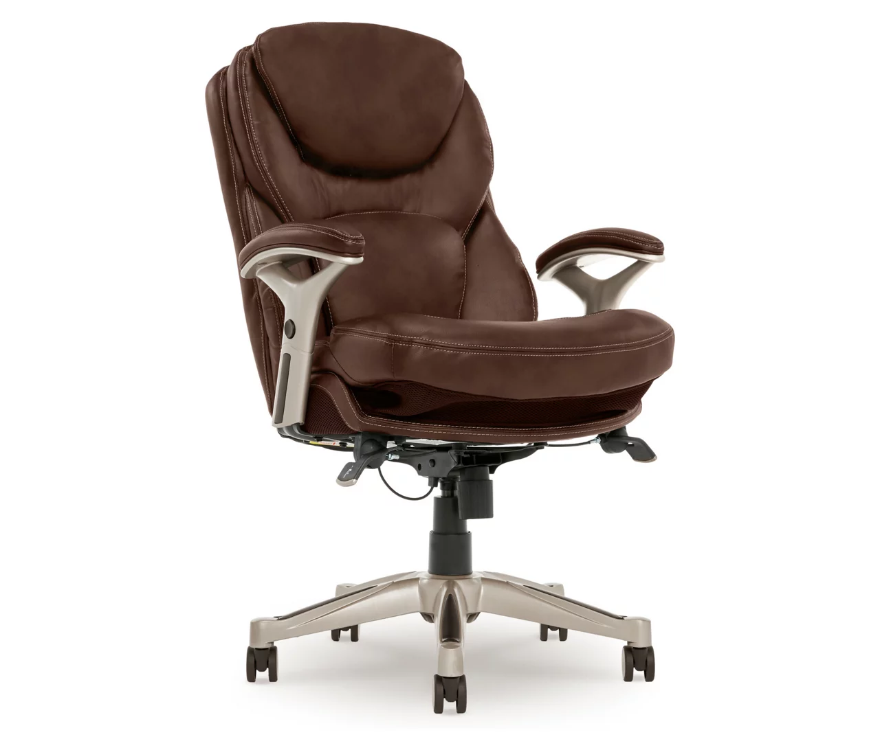 Claremont Chestnut Brown Bonded Leather Office Chair - Image 2