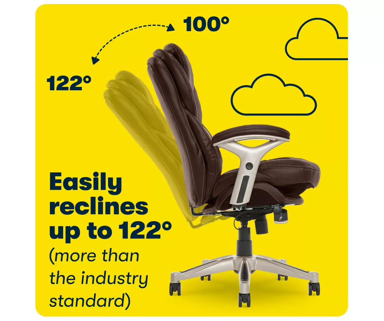 Claremont Chestnut Brown Bonded Leather Office Chair - Image 7