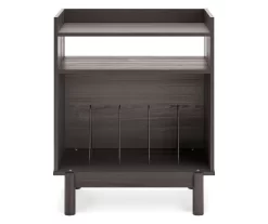 Brymont Dark Gray Turntable Accent Console