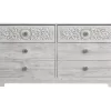 Paxberry Whitewash 6-Drawer Dresser