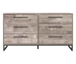 Neilsville Whitewash 6-Drawer Dresser
