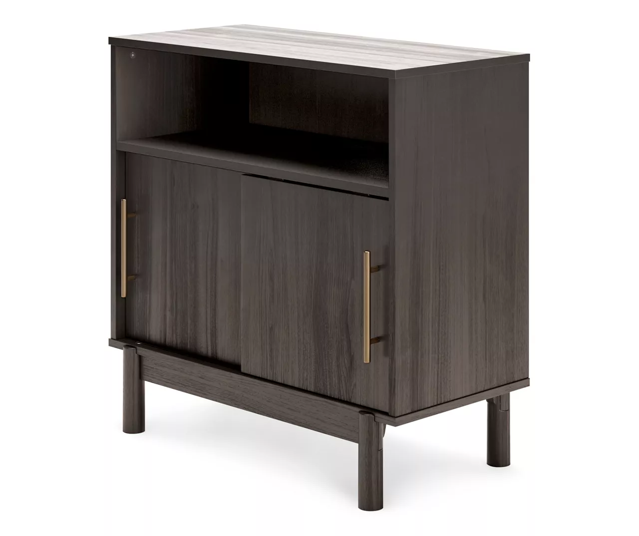 Brymont Dark Gray Sliding Door Accent Cabinet - Image 4