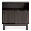 Brymont Dark Gray Sliding Door Accent Cabinet