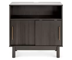 Brymont Dark Gray Sliding Door Accent Cabinet