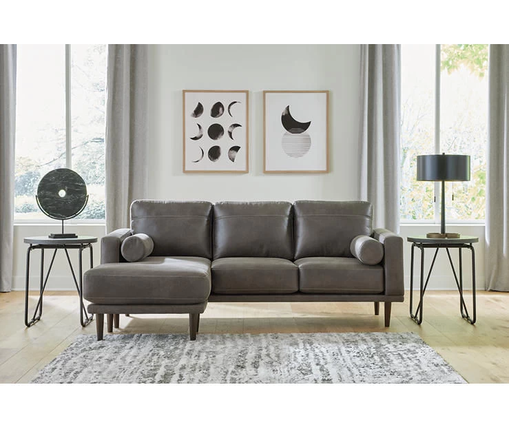 Signature Design By Ashley Arroyo Faux Leather Sofa Chaise - Image 13