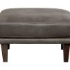 Arroyo Smoke Faux Leather Ottoman