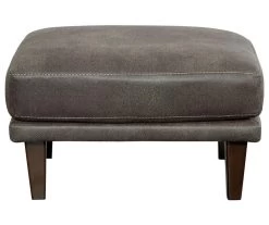 Arroyo Smoke Faux Leather Ottoman
