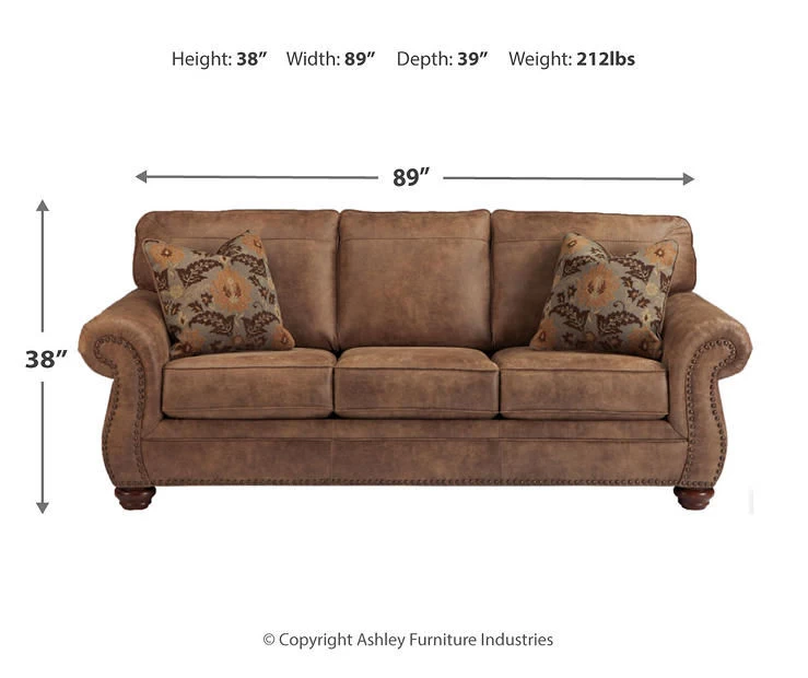 Larkinhurst Earth Faux Leather Queen Sofa Sleeper - Image 3