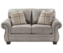 Olsberg Steel Faux Suede Loveseat