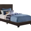 Monarch Faux Leather Twin Bed