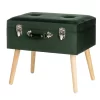 Glitzhome Velvet Suitcase Storage Stool