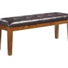 Ralene Faux Leather Dining Bench