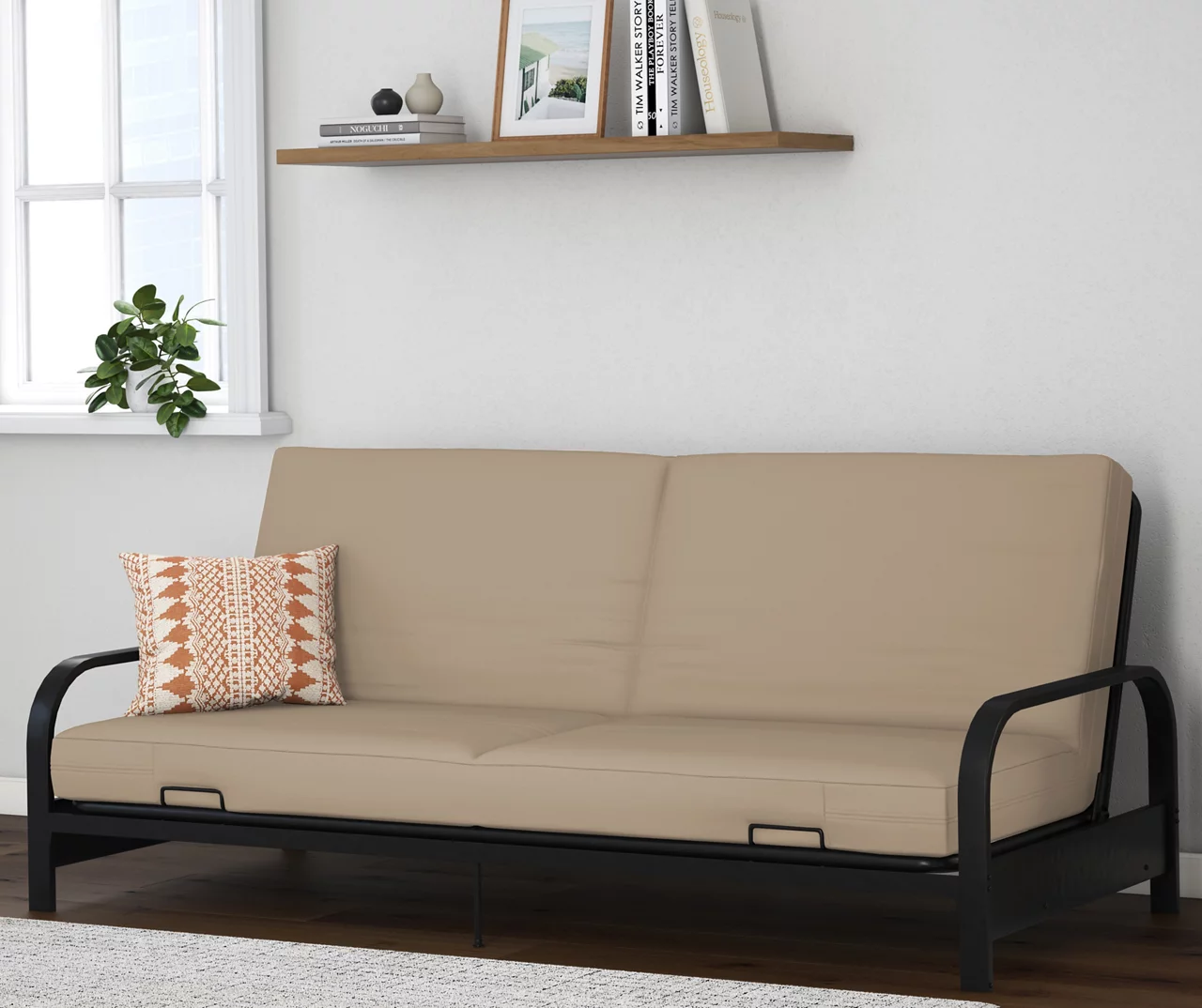 DHP Elbern Black Metal Futon With Cover - Image 15