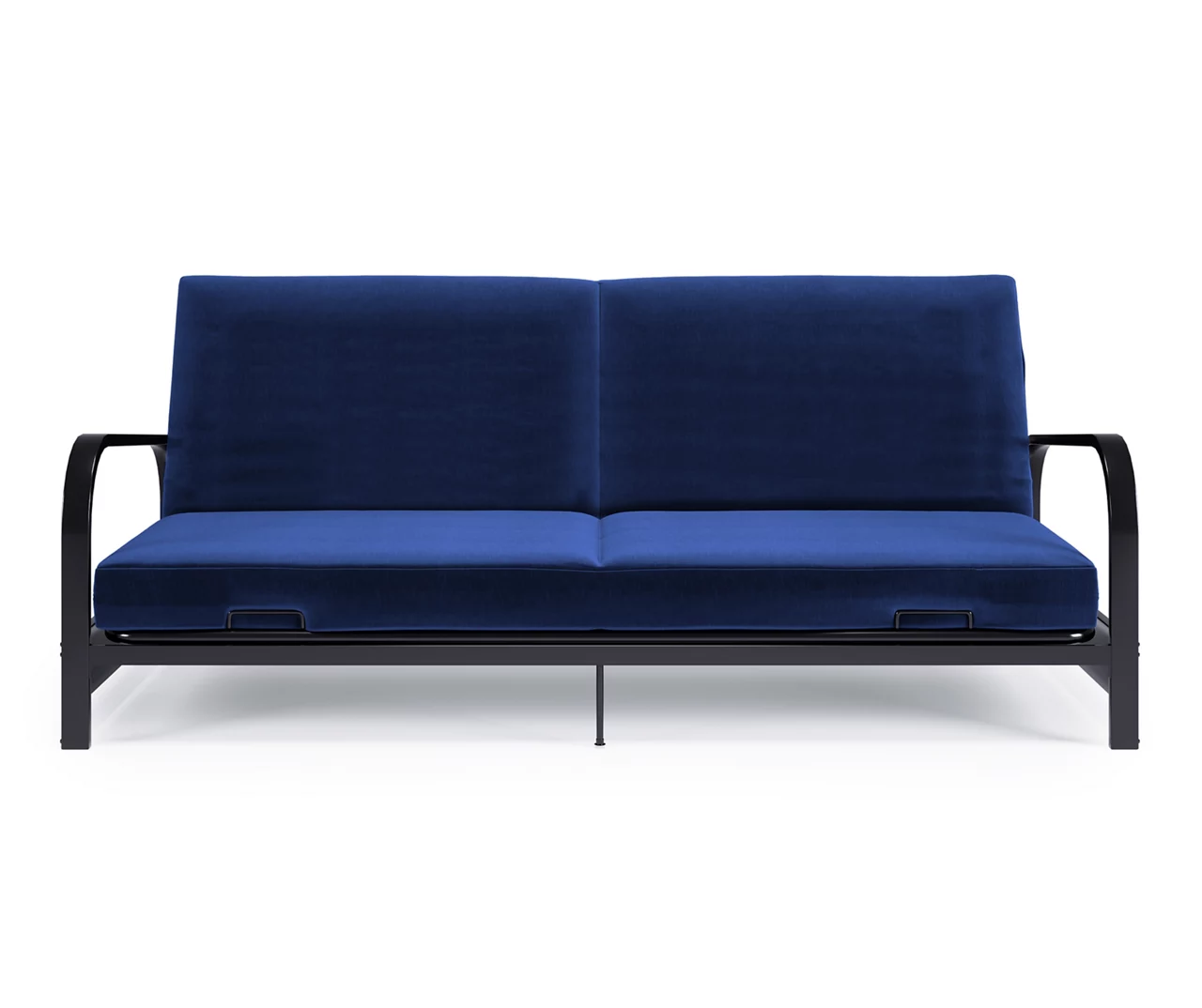 DHP Elbern Black Metal Futon With Cover