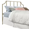 International Lux Satin Gold Queen Metal Headboard