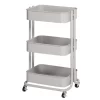 Opal Gray 3-Tier Rolling Cart