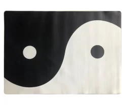 Black & White Yin-Yang Desk Mat, (34" X 47")